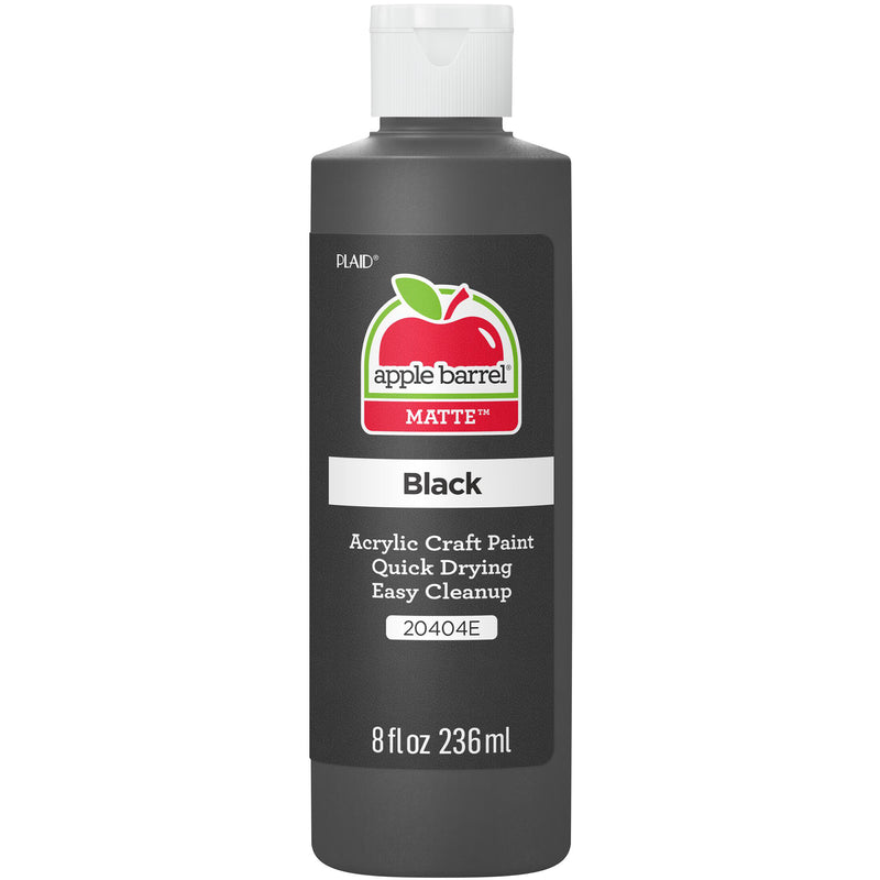 Acrylic Paint Matte Black 8oz Apple Barrel