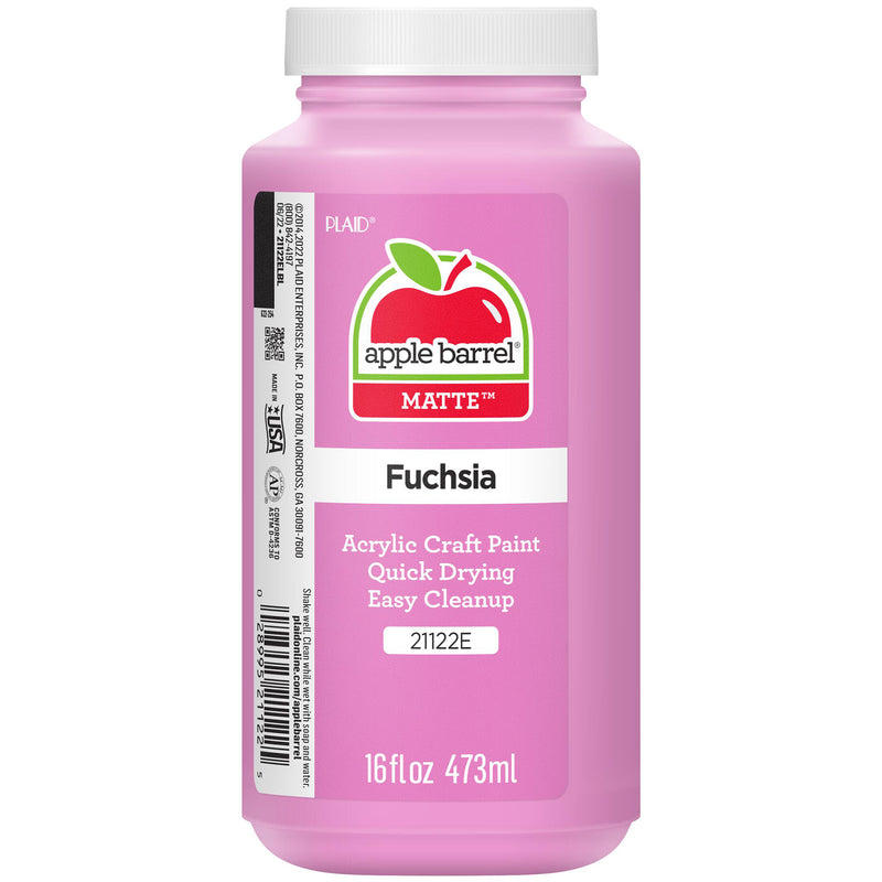 Acrylic Paint Matte Fuchsia 16oz Apple Barrel
