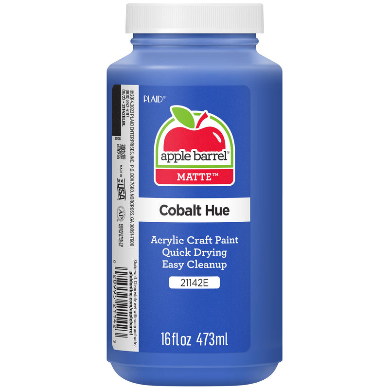Acrylic Paint Matte Cobalt Hue 16oz Apple Barrel