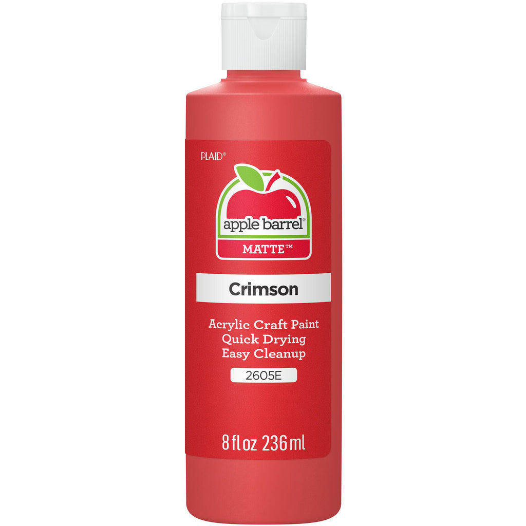 Acrylic Paint Matte Crimson 8oz Apple Barrel