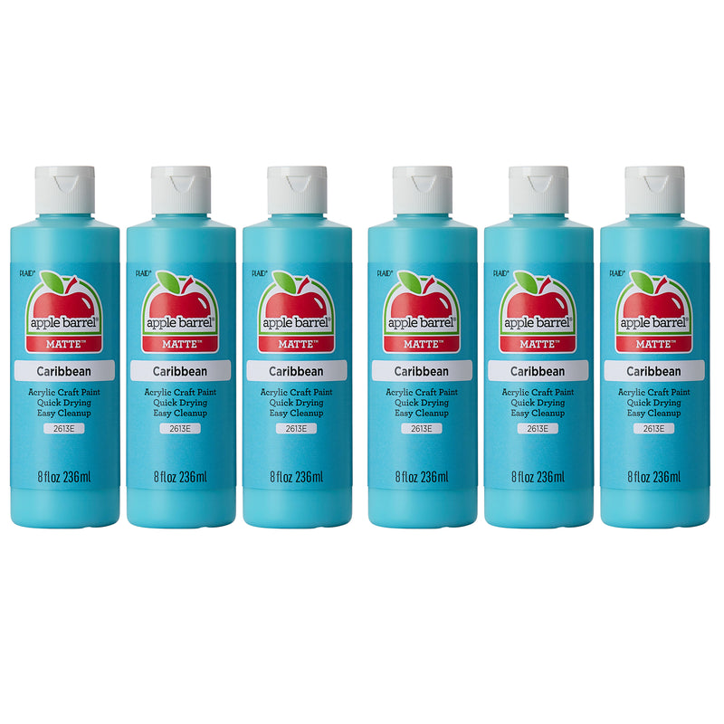 Acrylic Paint Matte, 8oz., Caribbean, Pack of 6