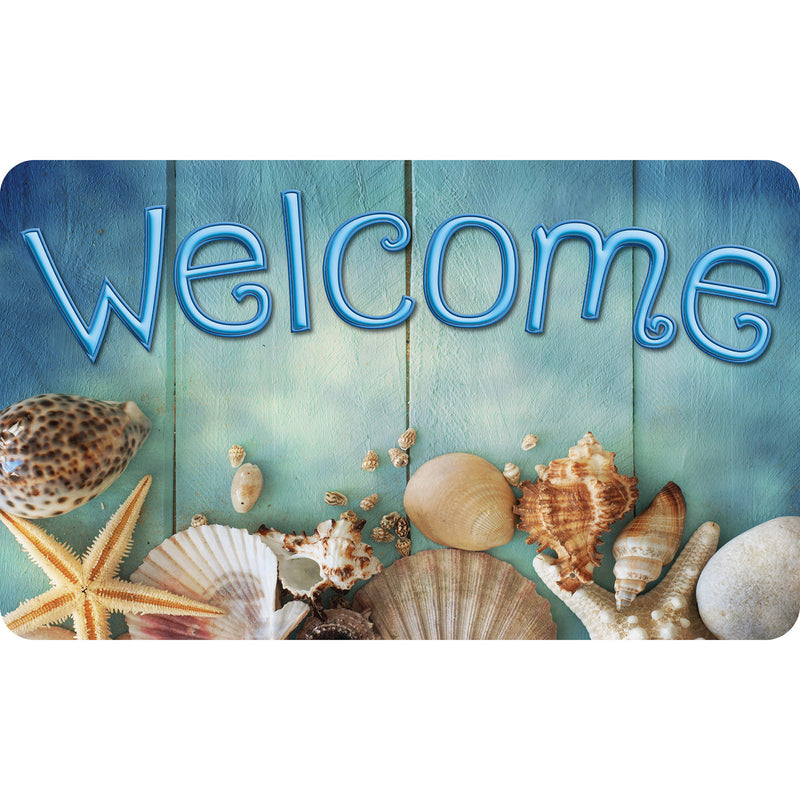 The Original Fun Mat™, Welcome Mat, 18" x 30", Beach Life Welcome