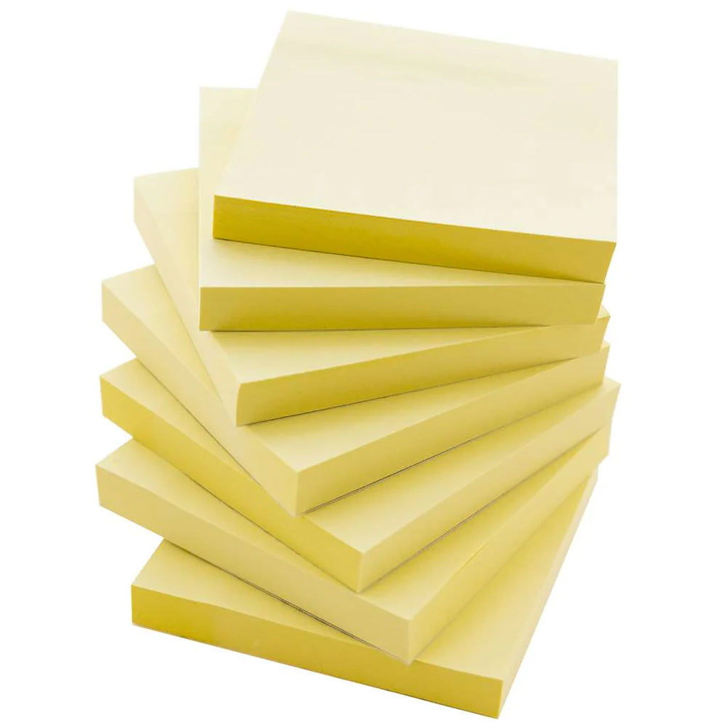 3x3in Yellow Stick On Notes 12ct 100 Sheets/pad