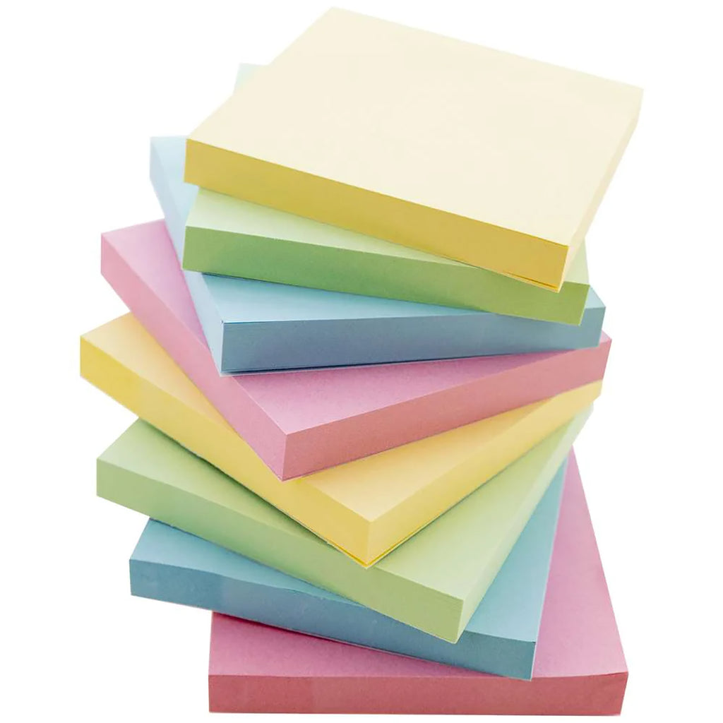 3x3in Assorted Stick On Notes 12ct 100 Sheets/pad