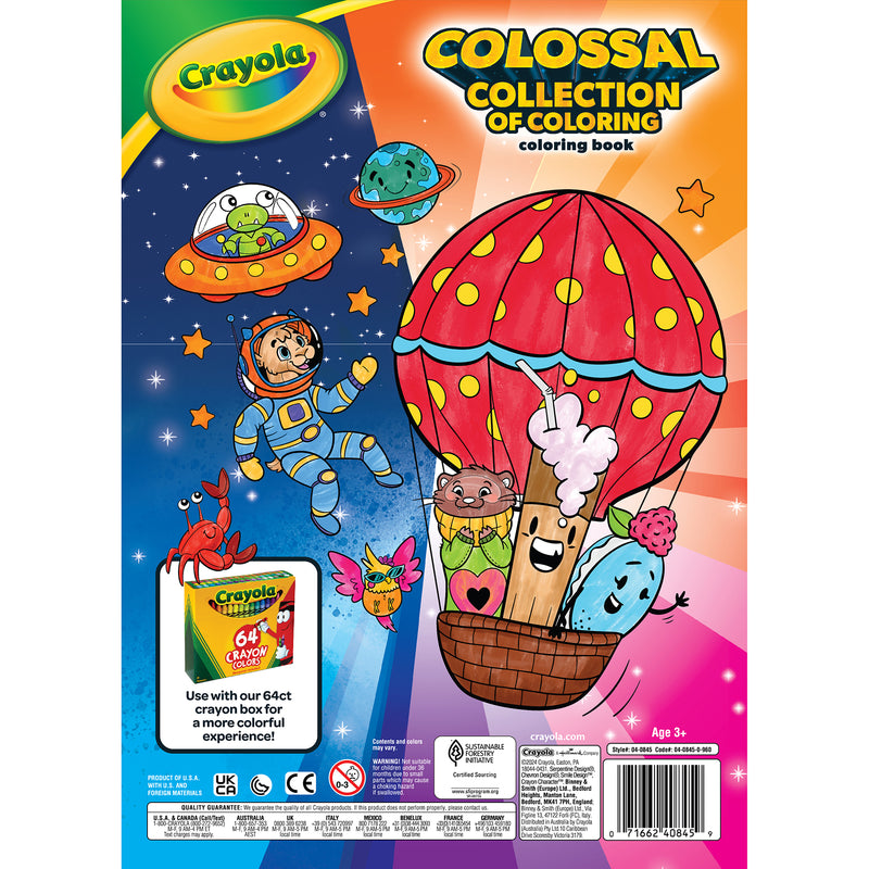 Colossal Collection of Coloring, 288 Coloring Book Pages with 2 Sticker Sheets, Pack of 3