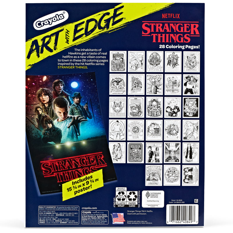 Art with Edge Stranger Things Coloring Book, 28 Coloring Pages, Pack of 2