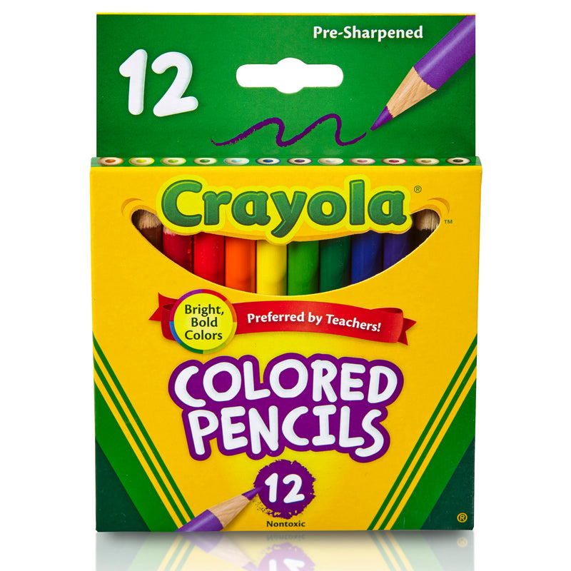 (12 Bx) Colored Pencils 12ct Half Length