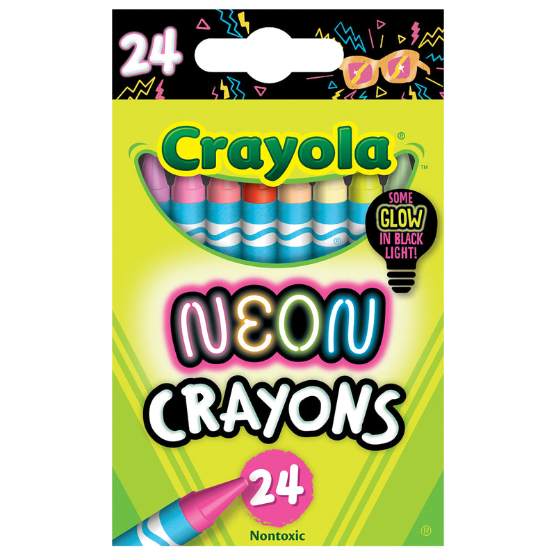 Neon Crayons, 24 Per Pack, 6 Packs