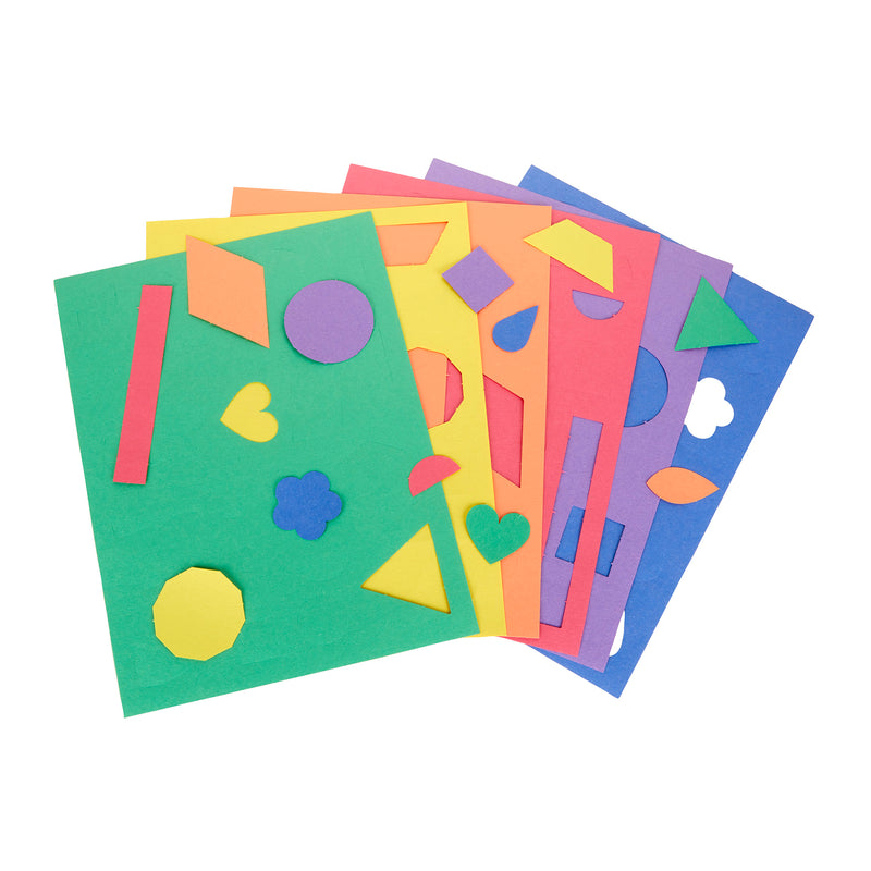Construction Paper Shapes, 48 Perforated Sheets Per Pack, 3 Packs