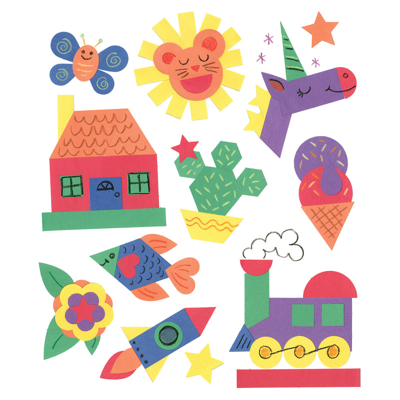 Construction Paper Shapes, 48 Perforated Sheets Per Pack, 3 Packs