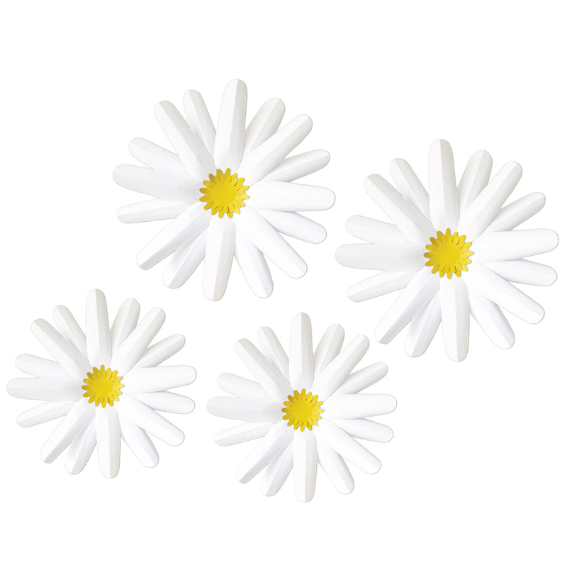 Happily Ever Elementary Retro Remix Daisies Dimensional Accents, 4 Per Pack, 3 Packs