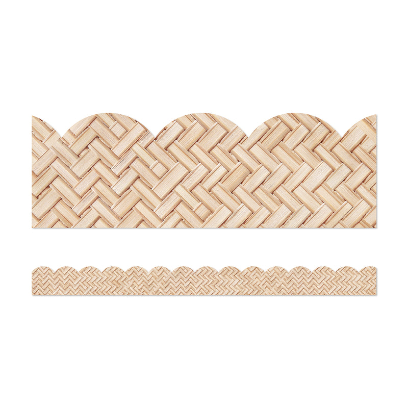 Woven Bamboo Scalloped Border True To You