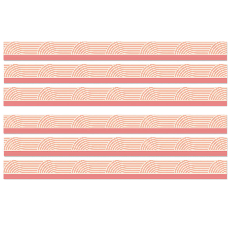 True to You Coral Wave Straight Bulletin Board Borders, 36 Feet Per Pack, 6 Packs
