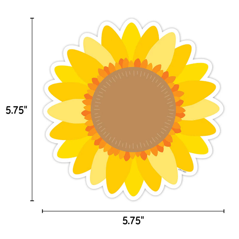 Sunflower 6" Designer Cut-Outs, 36 Per Pack, 3 Packs