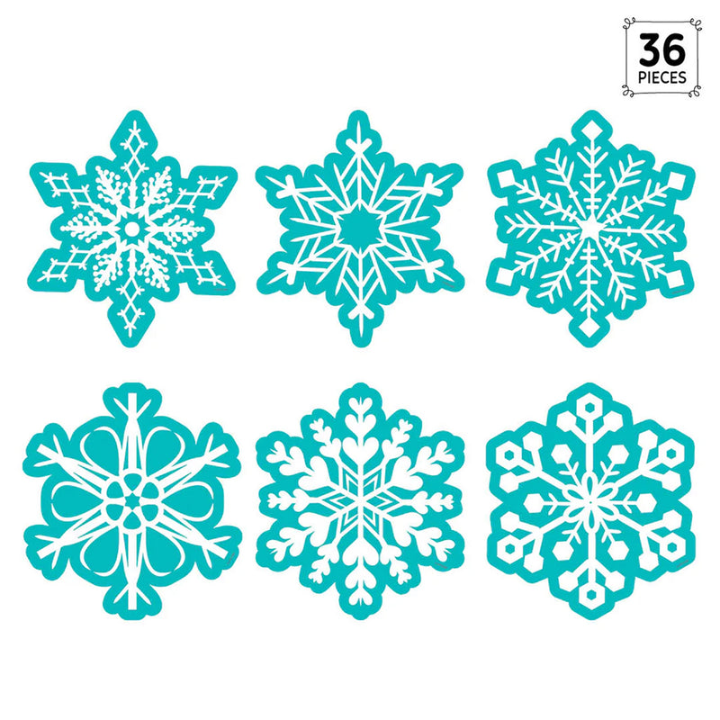 Snowflakes 6" Designer Cut-Outs, 36 Per Pack, 3 Packs