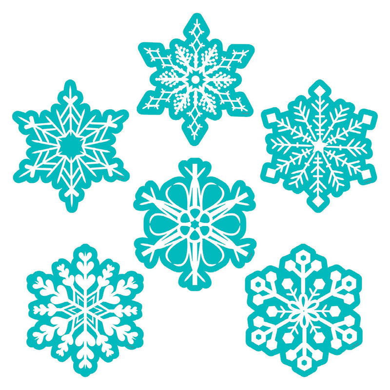 Snowflakes 6" Designer Cut-Outs, 36 Per Pack, 3 Packs