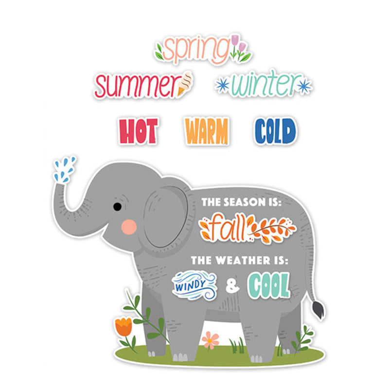 Jungle Friends Calendar Set Bulletin Board, 67 Pieces