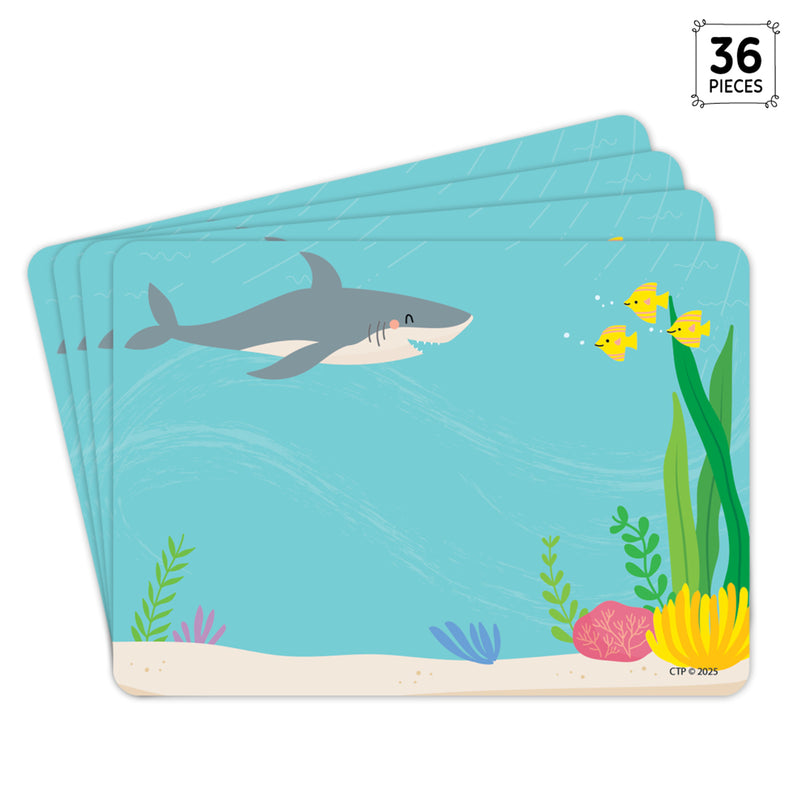 Sea Friends Labels, 36 Per Pack, 3 Packs
