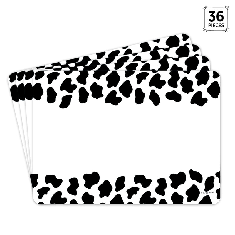 Farm Friends Cow Print Labels, 36 Per Pack, 3 Packs