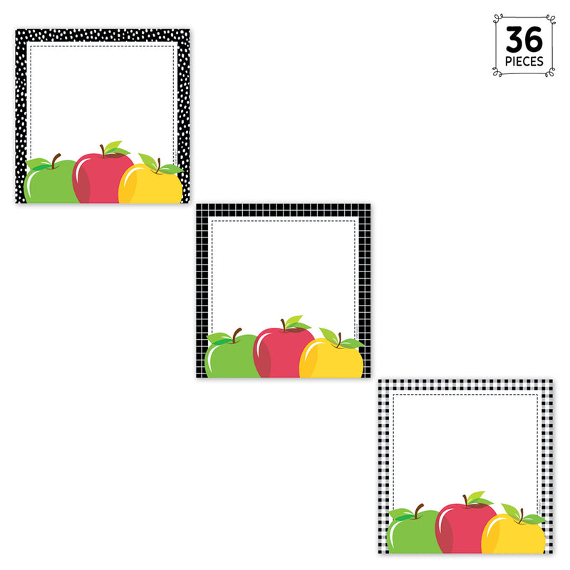 Apple Time Apple Cards 6" Designer Cut-Outs, 36 Per Pack, 3 Packs