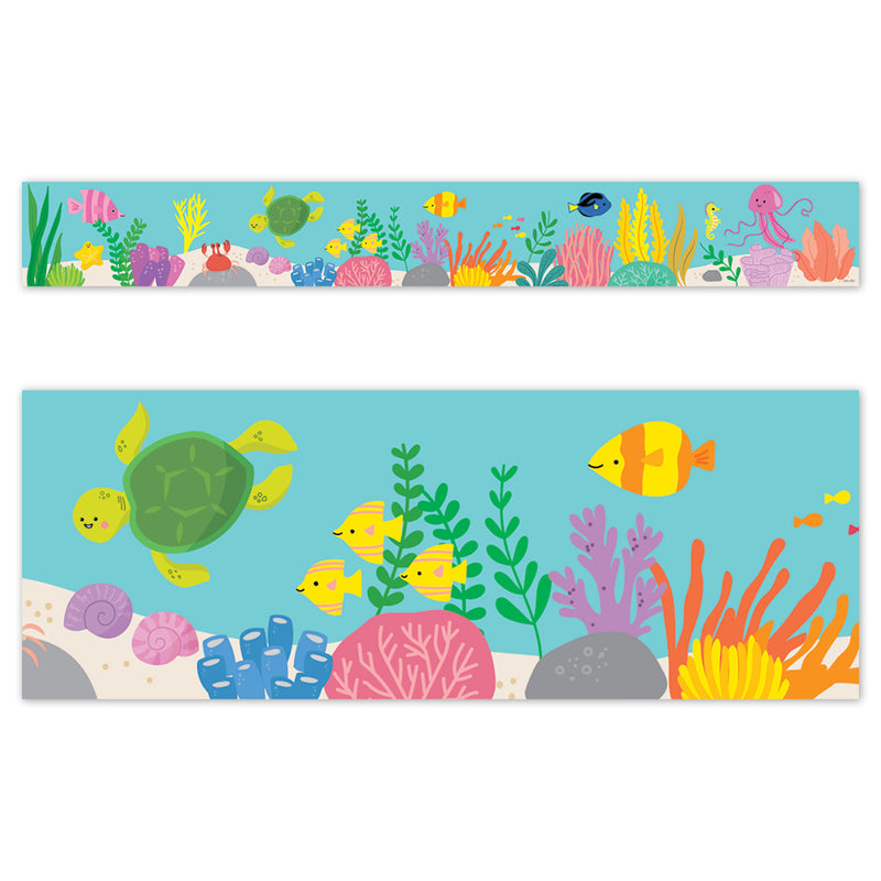 Sea Friends Under the Sea EZ Border, Bulletin Board Border, 48 Feet Per Pack, 3 Packs