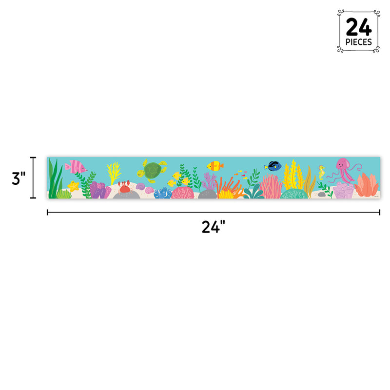 Sea Friends Under the Sea EZ Border, Bulletin Board Border, 48 Feet Per Pack, 3 Packs