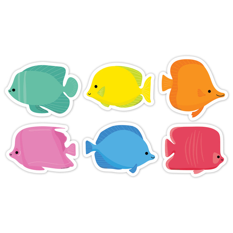 Sea Friends School of Fish 3" Designer Cut-Outs, 36 Per Pack, 3 Packs