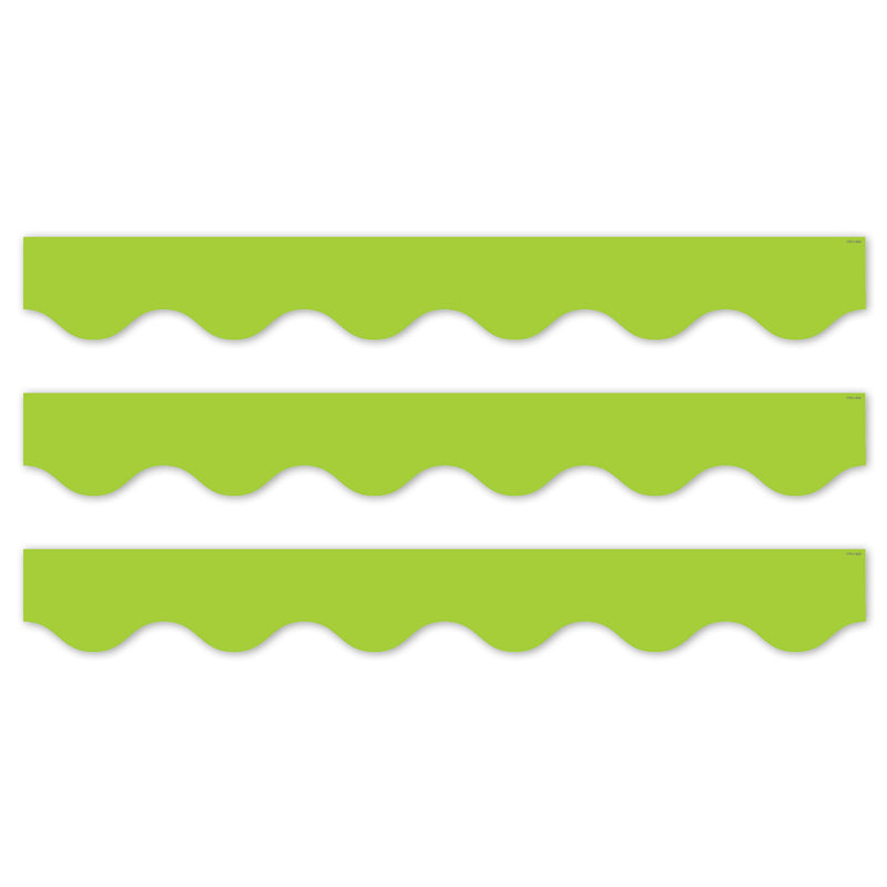 Core Decor Lime Wavy EZ Border, Bulletin Board Border, 48 Feet Per Pack, 3 Packs