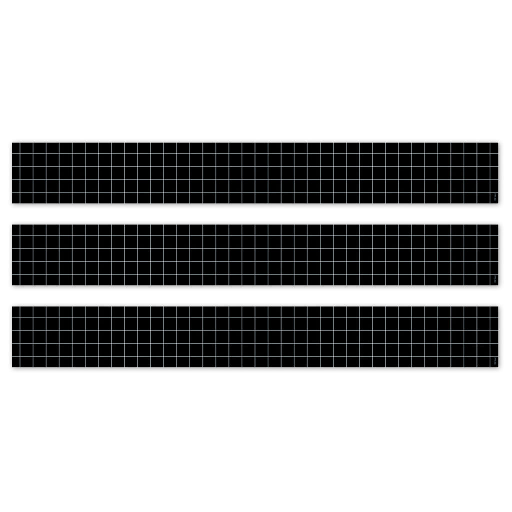 Core Decor Window Pane on Black EZ Border, Bulletin Board Border, 48 Feet Per Pack, 3 Packs