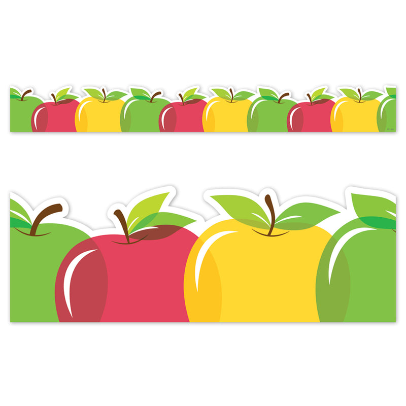 Apple Time Apples EZ Border, Bulletin Board Border, 48 Feet Per Pack, 3 Packs