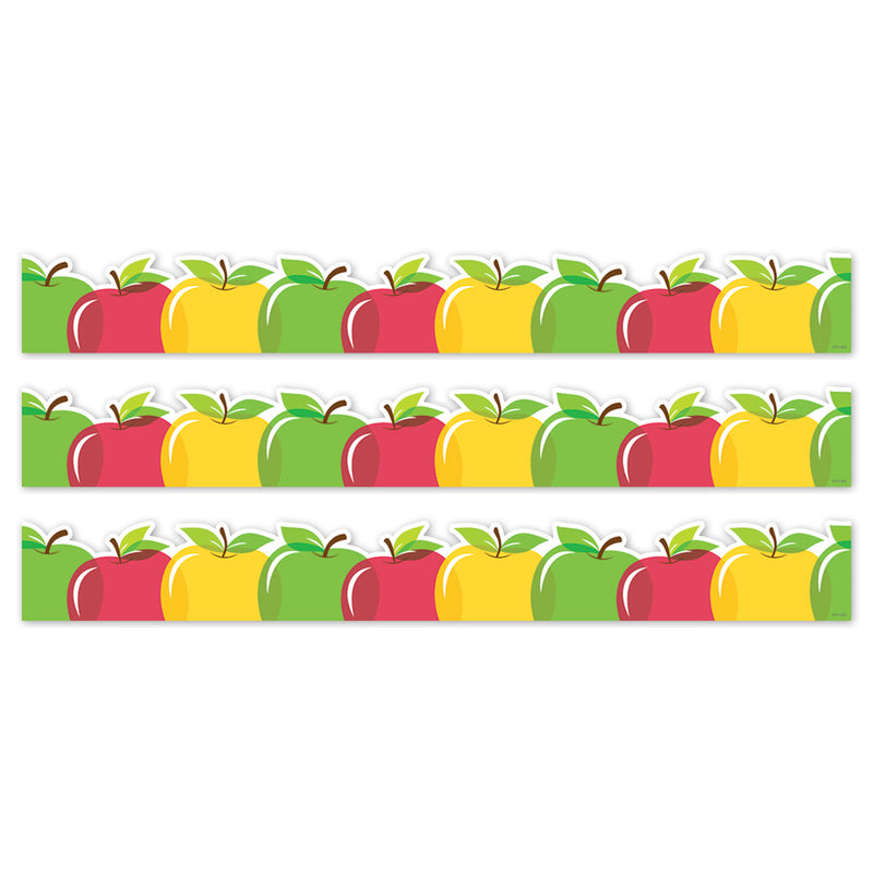 Apple Time Apples EZ Border, Bulletin Board Border, 48 Feet Per Pack, 3 Packs