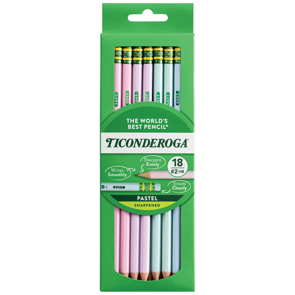 Wooden Pencil Pastel 18ct Sharpened Ticonderoga