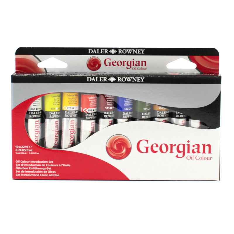 Georgian Oil Paint Introduction Set, Assorted Colors, 22ml, 10 Pieces