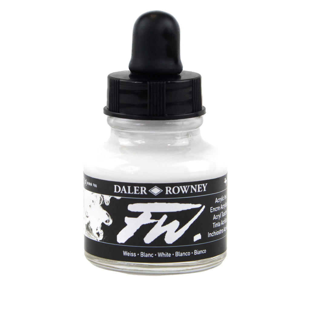 Fw Acrylic Ink White 29.5ml Daler-rowney