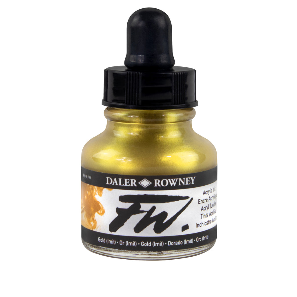 Fw Acrylic Ink Gold Imitatin 29.5ml Daler-rowney