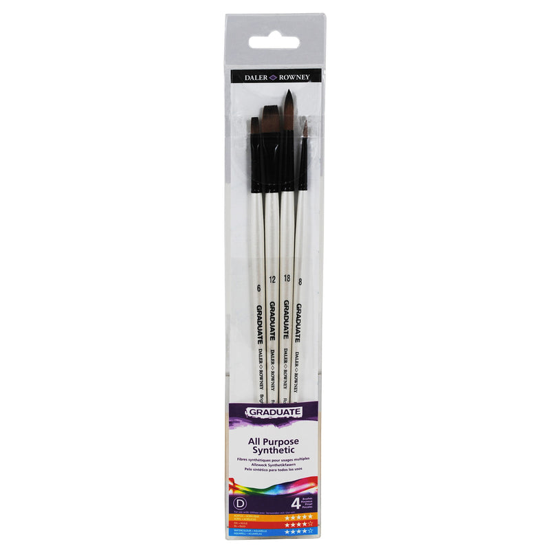 Graduate All Purpose Brush Set 4ct Synthetic