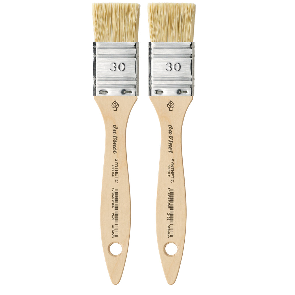 SYNTHETIC Mottler Brush, Natural Hog, Acrylic & Oil, Flat, Series 2429, Size 30, Pack of 2