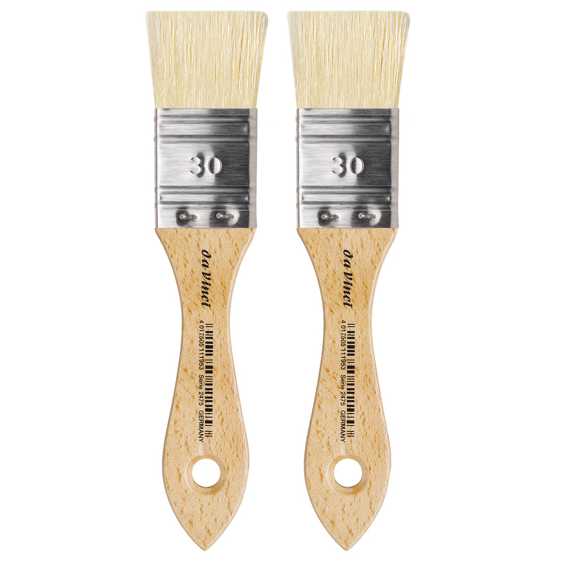 MAESTRO2 Mottler Brush, Natural Bristle, Acrylic & Oil, Flat, Series 2475, Size 30, Pack of 2