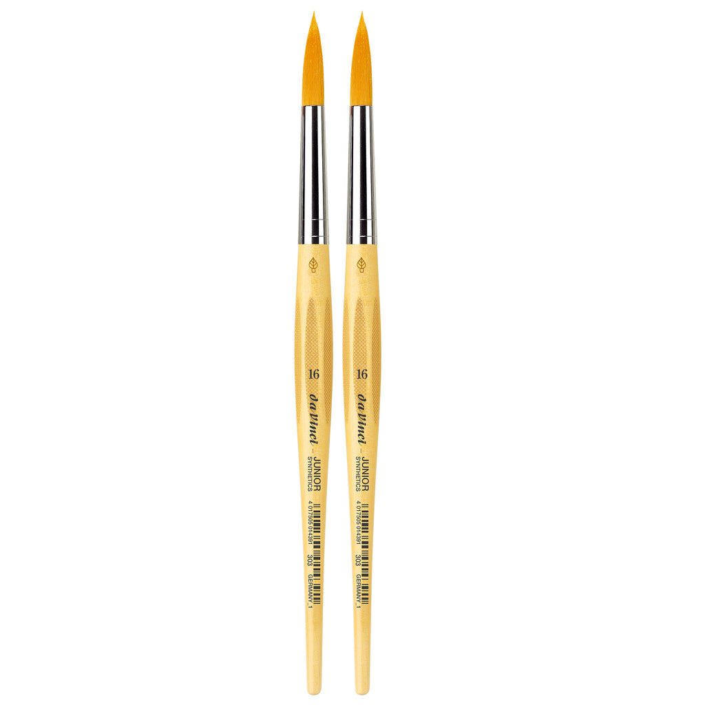 JUNIOR Synthetics Student Brush, Synthetic, Tempera, Round, Series 303, Size 16, Pack of 2