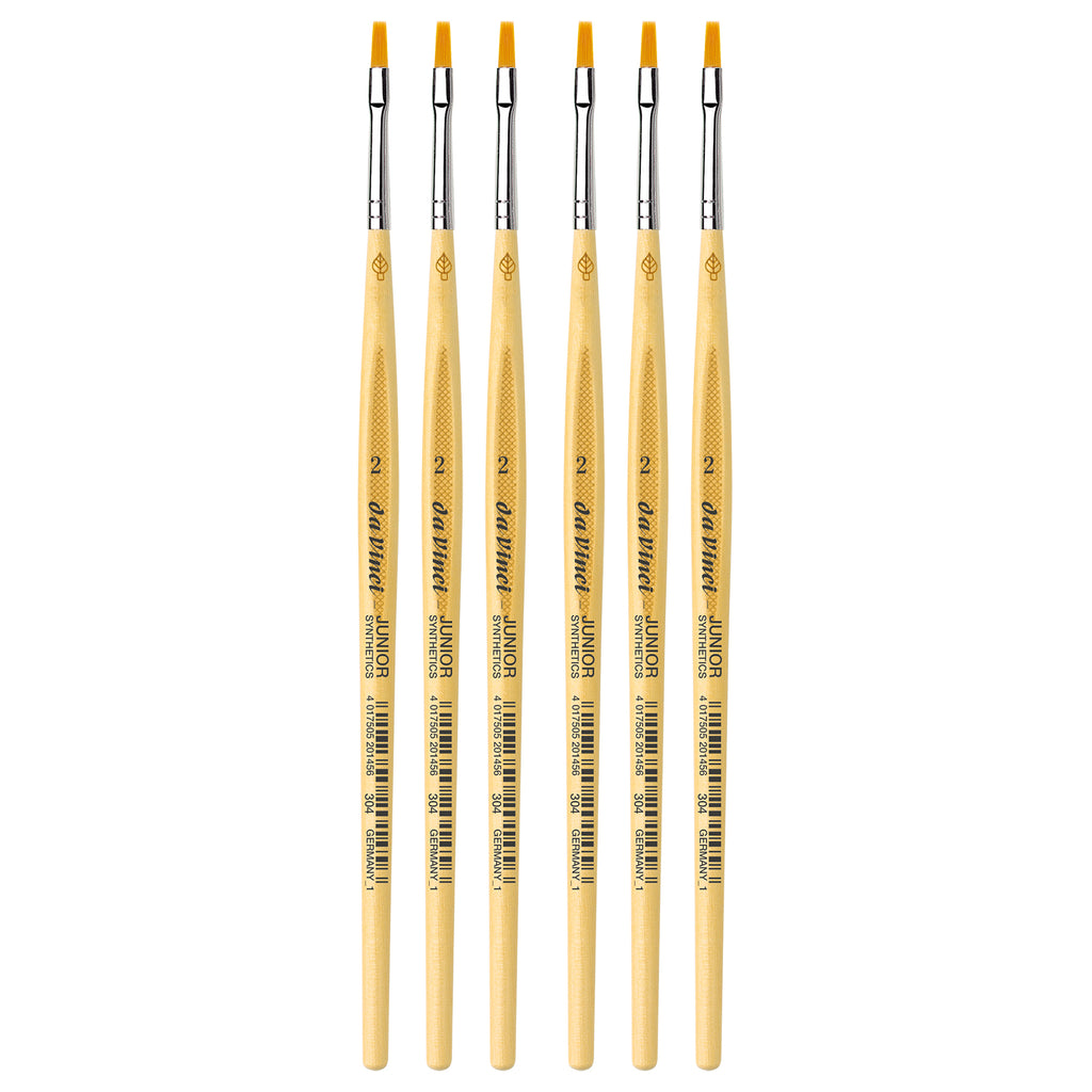 JUNIOR Synthetics Student Brush, Synthetic, Tempera, Round, Series 304, Size 2, Pack of 6