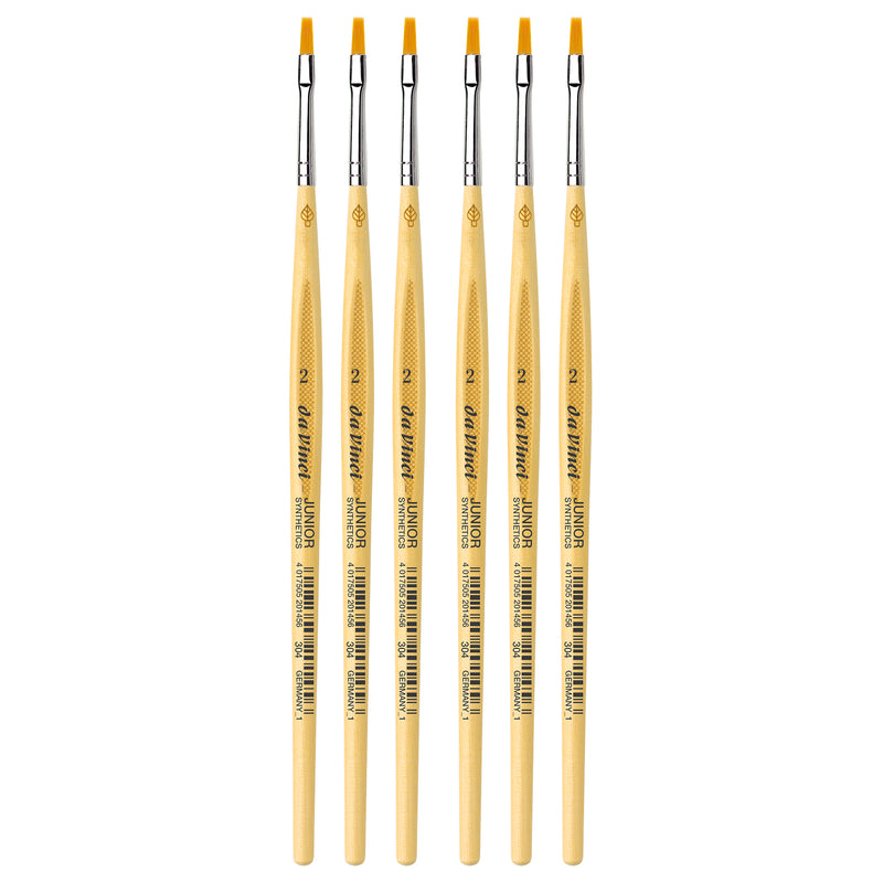 JUNIOR Synthetics Student Brush, Synthetic, Tempera, Round, Series 304, Size 2, Pack of 6