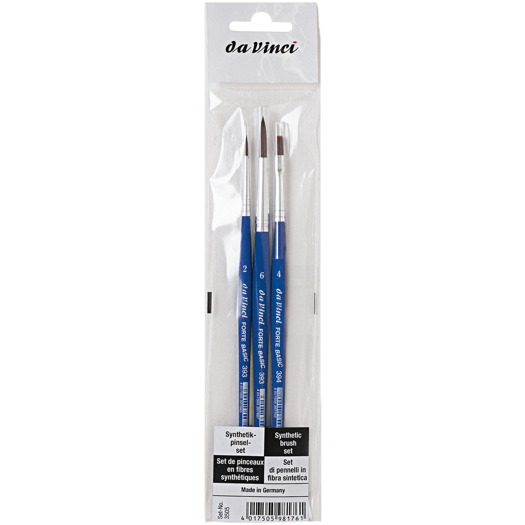 Forte Synth Basic 3 Brush Set Blue