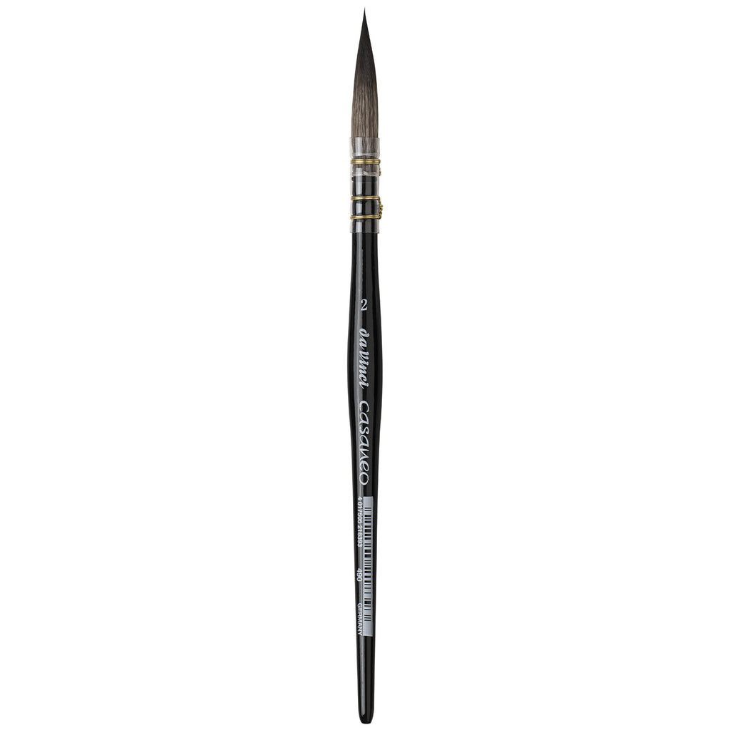 CASANEO Quill Liner, Extra Soft Synthetic, Watercolor, Long Tip, Series 490, Size 2