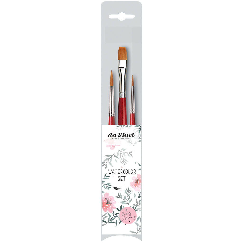 Artist Signature Collection by May & Berry Design Studio, Watercolor Brushes, Assorted, 3 Brush Set