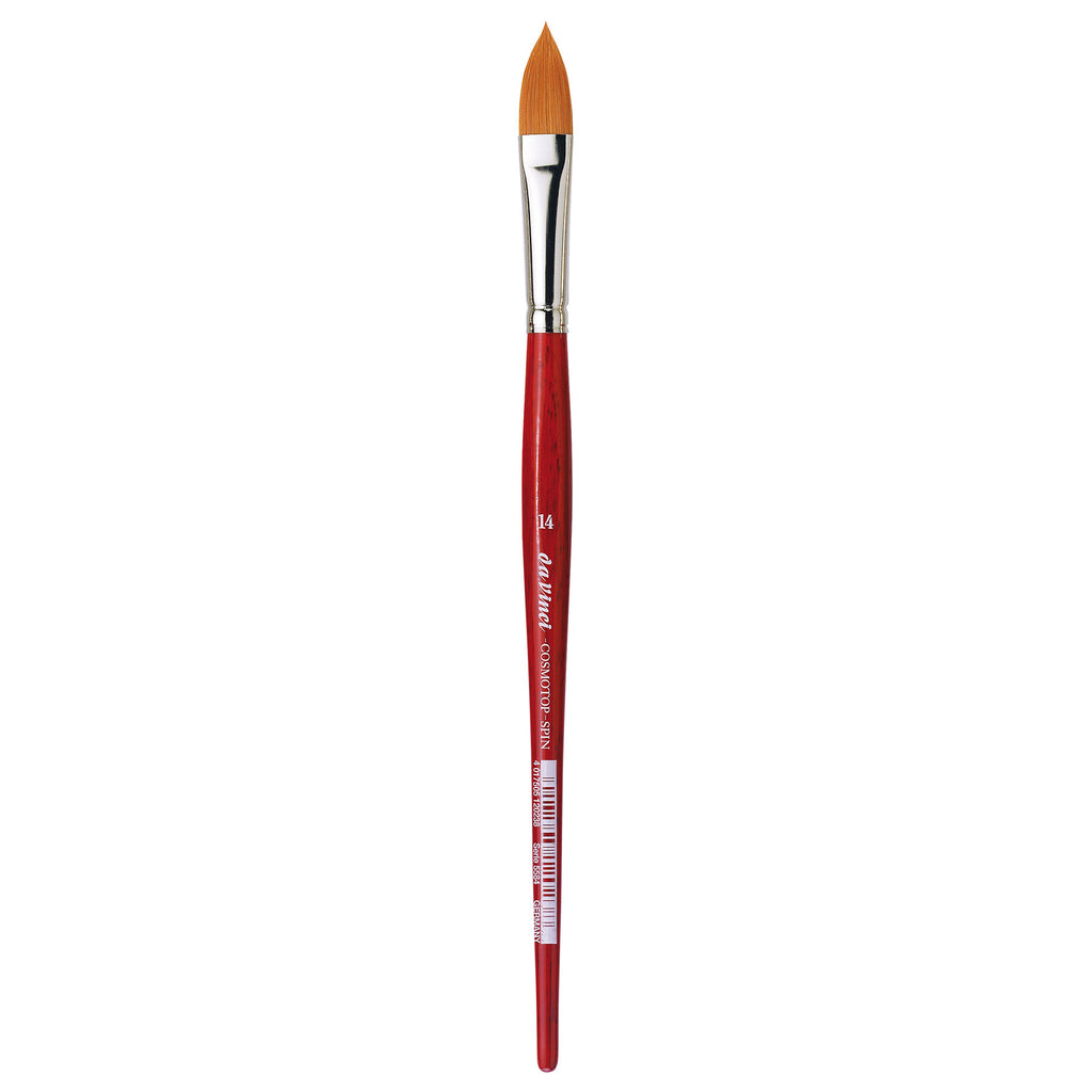COSMOTOP-SPIN Silkpainting Brush, Synthetic, Watercolor, Oval-Pointed, Size 14