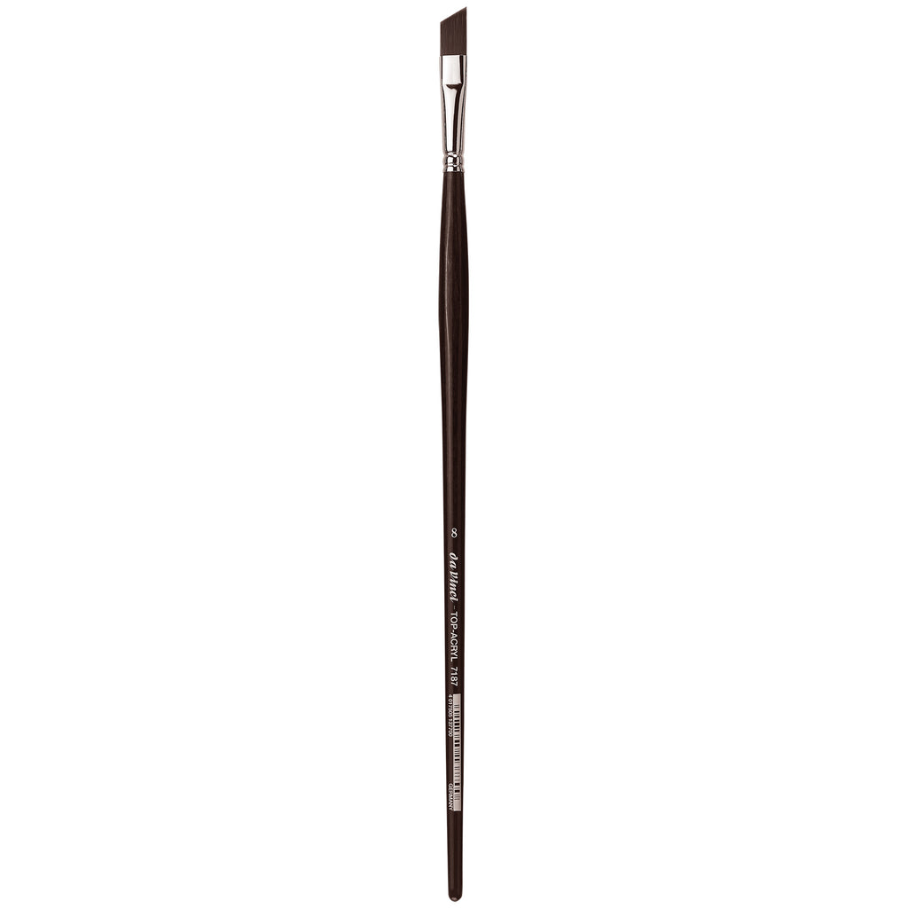 TOP-ACRYL Red-Brown Brush, Synthetic, Acrylic & Oil, Slant, Series 7187, Size 8