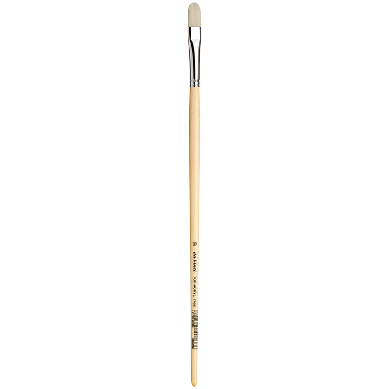 TOP-ACRYL White Brush, Synthetic, Acrylic & Oil, Filbert, Series 7482, Size 10