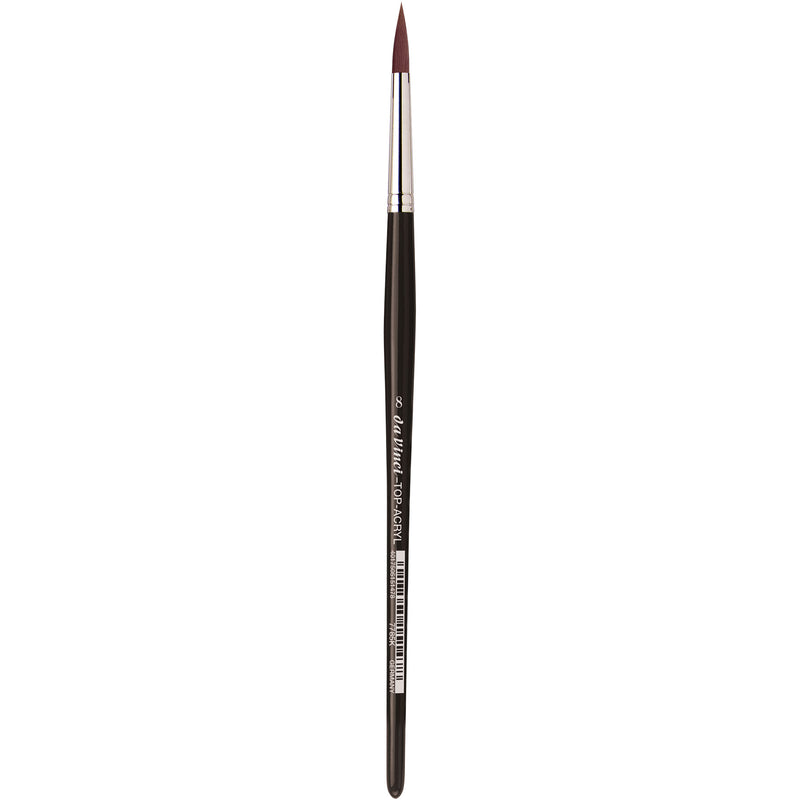 TOP-ACRYL Red-Brown Brush, Synthetic, Acrylic & Oil, Round, Series 7785K, Size 8