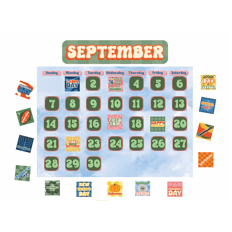 S'Cool Era Calendar Bulletin Board Set, 100 Pieces