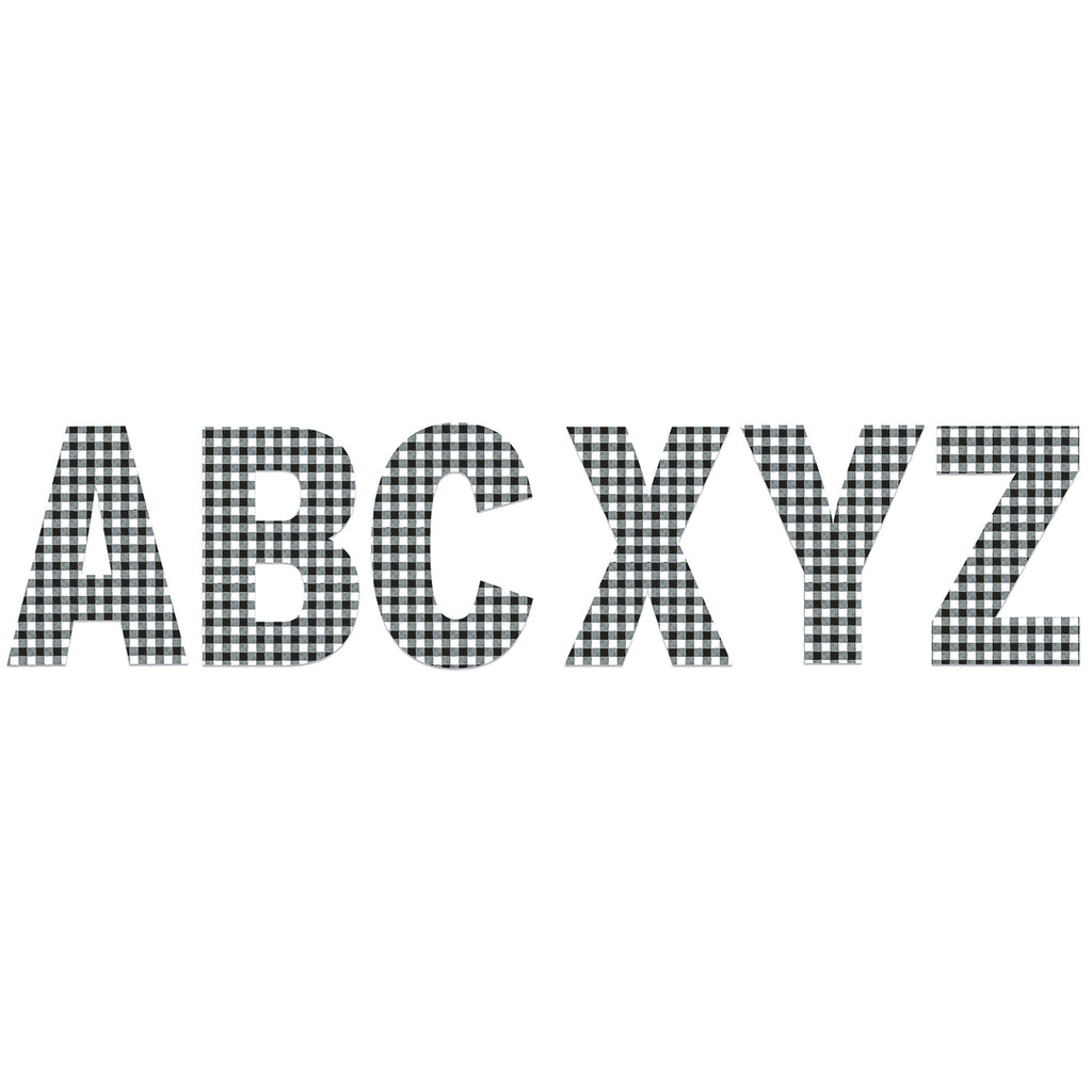 Gingham Jumbo 7in Deco Letters